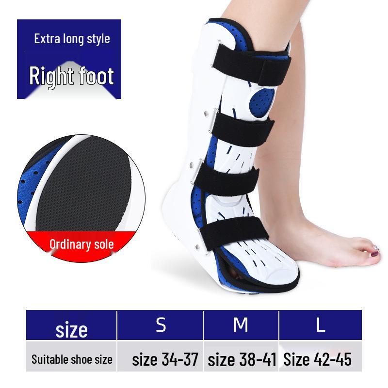 Long-Style Ankle Joint Fixation Brace for Lower Limb, Metatarsal, Tibia, and Foot Drop Correction