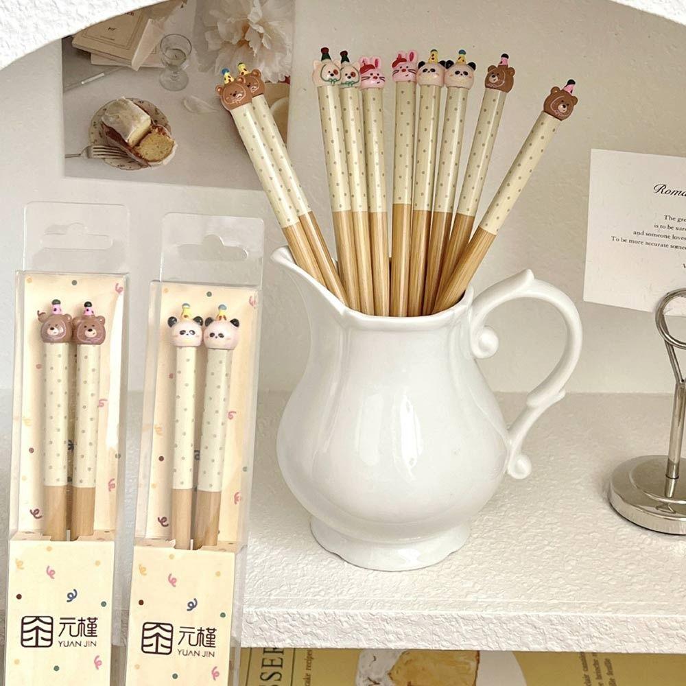 Cartoon Animal Chopsticks Bamboo Non Slip Chopsticks New Long Chopsticks  Tableware