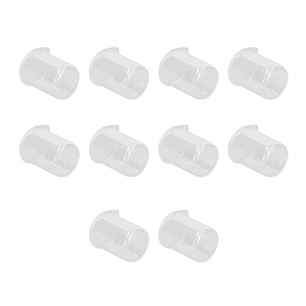 10 Pcs Laboratory Glass Beaker 50ml Thick Experimental Graduated Cylinder Cup with Clear Standard Scale Line