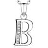 Necklace B Letter Design Fashionable Style Titanium Steel Rhinestones Jewelry Necklace for Daily Use