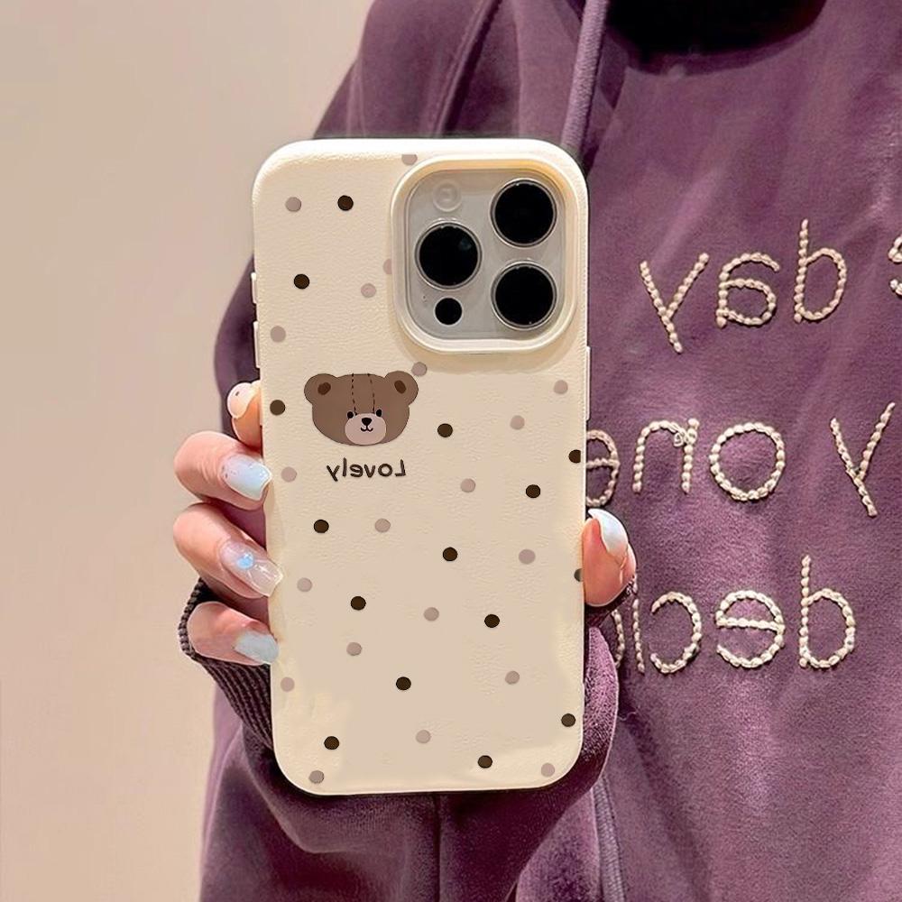 Husă pentru telefon cu senzație de piele pentru iPhone 11 13 16 Pro Max iPhone XR XS Max 14 15 Pro Max 12 13 Pro Max 16 Plus 13 Pro 14 Pro desene animate pictate Macaron Culori