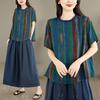 DIMANAF Plus Size Summer Pants Suits Women Sets Suits Loose Tops Shirts Long Pants Cotton Vintage Casual Clothing