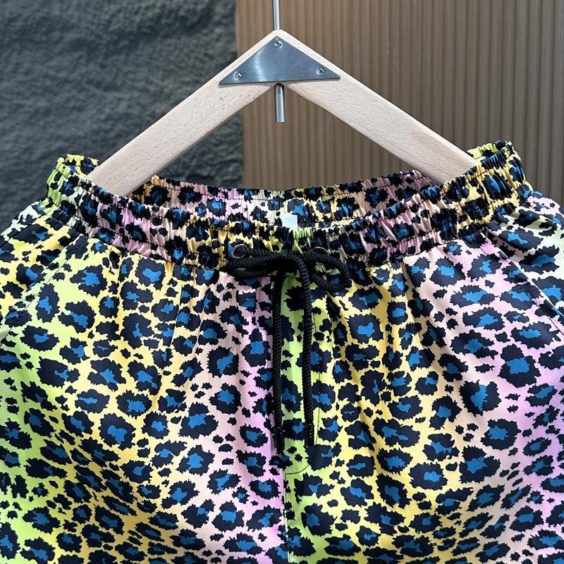 Übergröße M-7XL Sommer Shorts Herren Elastischer Bund Leopardenmuster Lässige Shorts Sommerkleidung