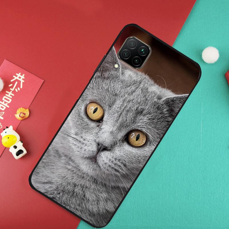 British Shorthair Cat Case For Huawei Nova Y91 Y61 Y60 Y70 Y90 Nova 9 SE 10 11i 8i 3i P20 P30 Pro P40 Lite Cover
