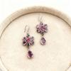 Women's Exquisite Zirconia Butterfly Flower Earrings Set - Lightweight Luxury Design