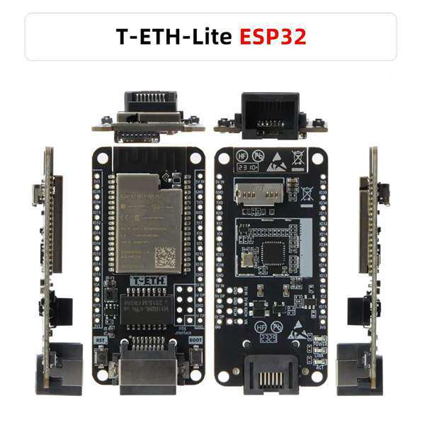 ESP32 T-ETH-Lite Development Board, Black PCB