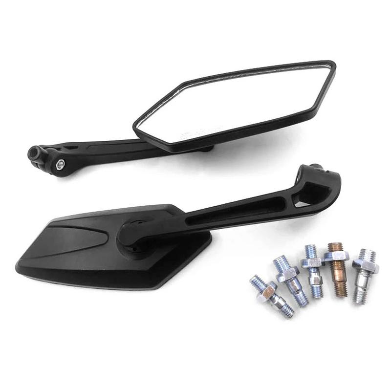 8/10mm Motorcycle Rear View Mirror Bike Cycling Clear Wide Range Back Sight Rearview Reflector For Yamaha Suzuki Kawasaki