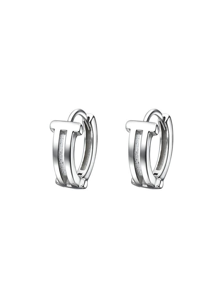2025 New Trendy 925 Sterling Silver Plain Hoop Earrings for Women Gold Plated Ear Clips Light Luxury Ear Jewelry