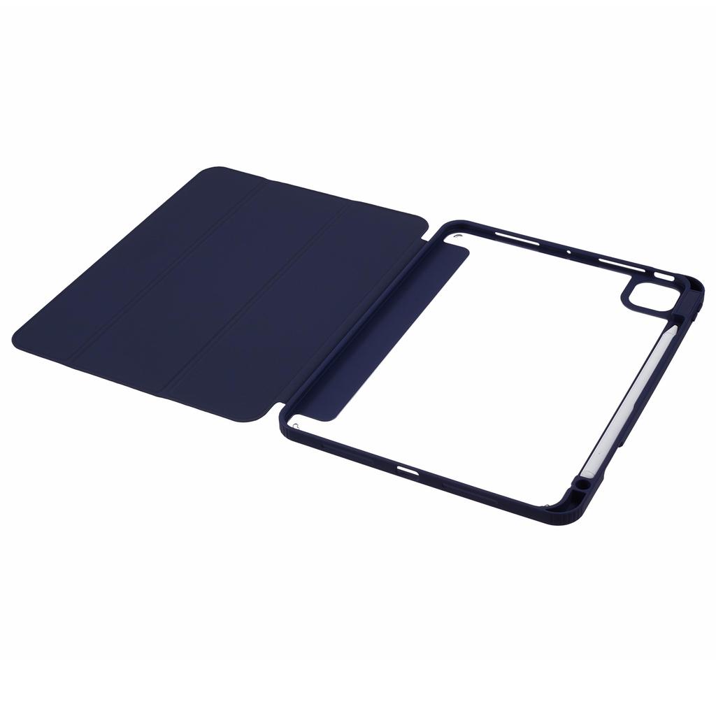 MUTURAL For iPad Pro 11 (2025)/11 (2024) Case Tri-Fold Stand Transparent Back Leather Cover with Pen Slot