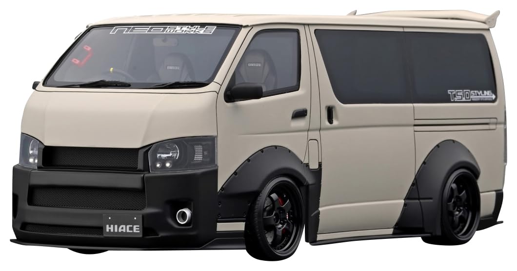 

модель зажигания WORKS HIACE Матовый песочно-бежевый С багажником на крыше Готовое изделие TK.Company 1/18 T.S.D