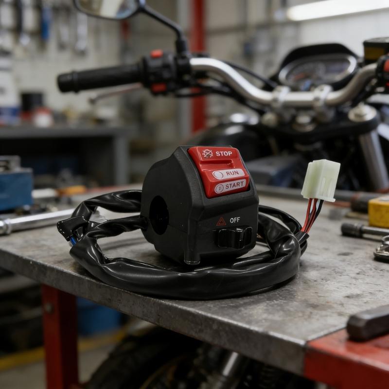 Strong ABS Motorcycle Start Stop Button Motorcycle Customizable On Off Switches Suitable for Multiple Bike Models