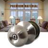 Door Knob Lockset Keyless Round Ball Style Handle Privacy Bedroom Bathroom Handle Lockset Stainless Steel Polished Door Knob Set Interior Lockable