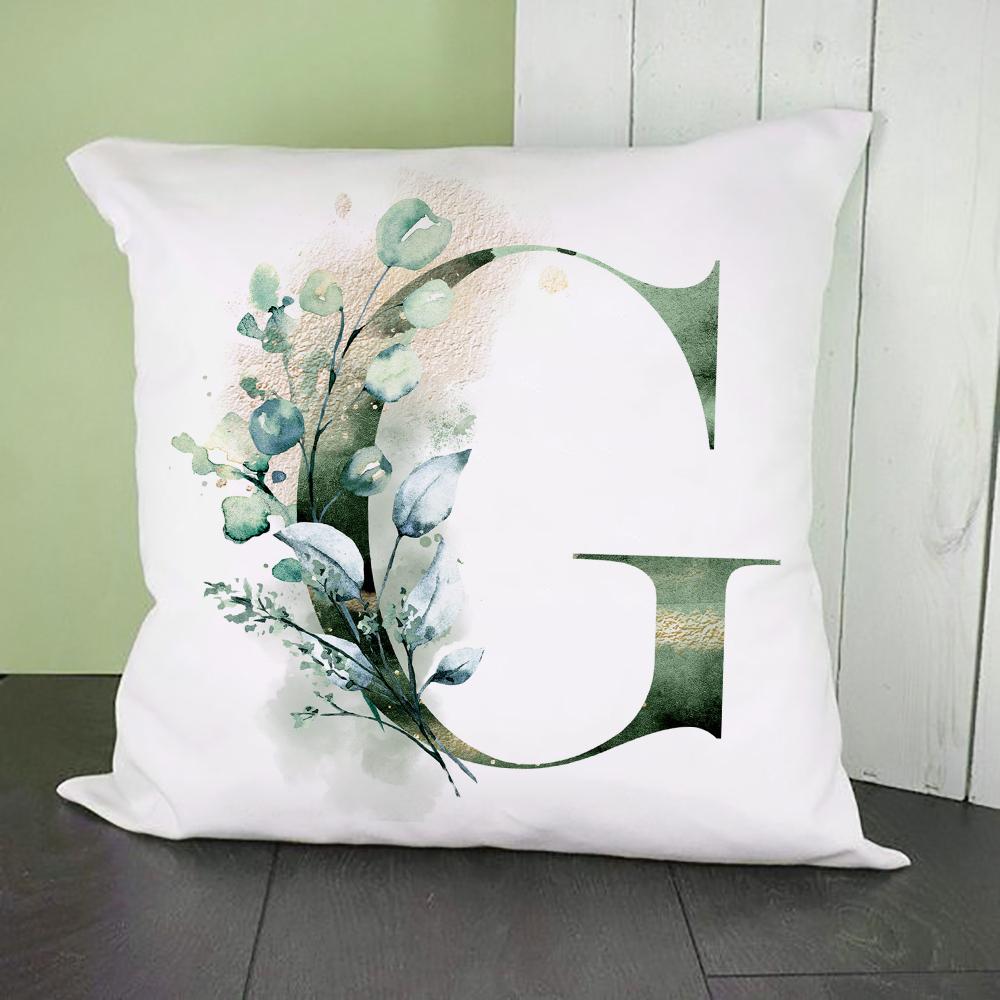 Green Alphabet A B C Printing Pillow Cases Fashion English Letter Home Sofa Living Room Car Decorative Pillowcase Cushion Cover