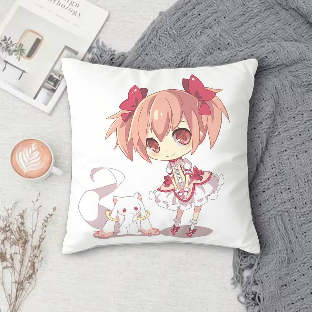 Puella Magi Madoka Magica Classic Double-Sided Printed Square Pillow Cover Decorative Cushion Cover For Sofa Bedroom Bedside