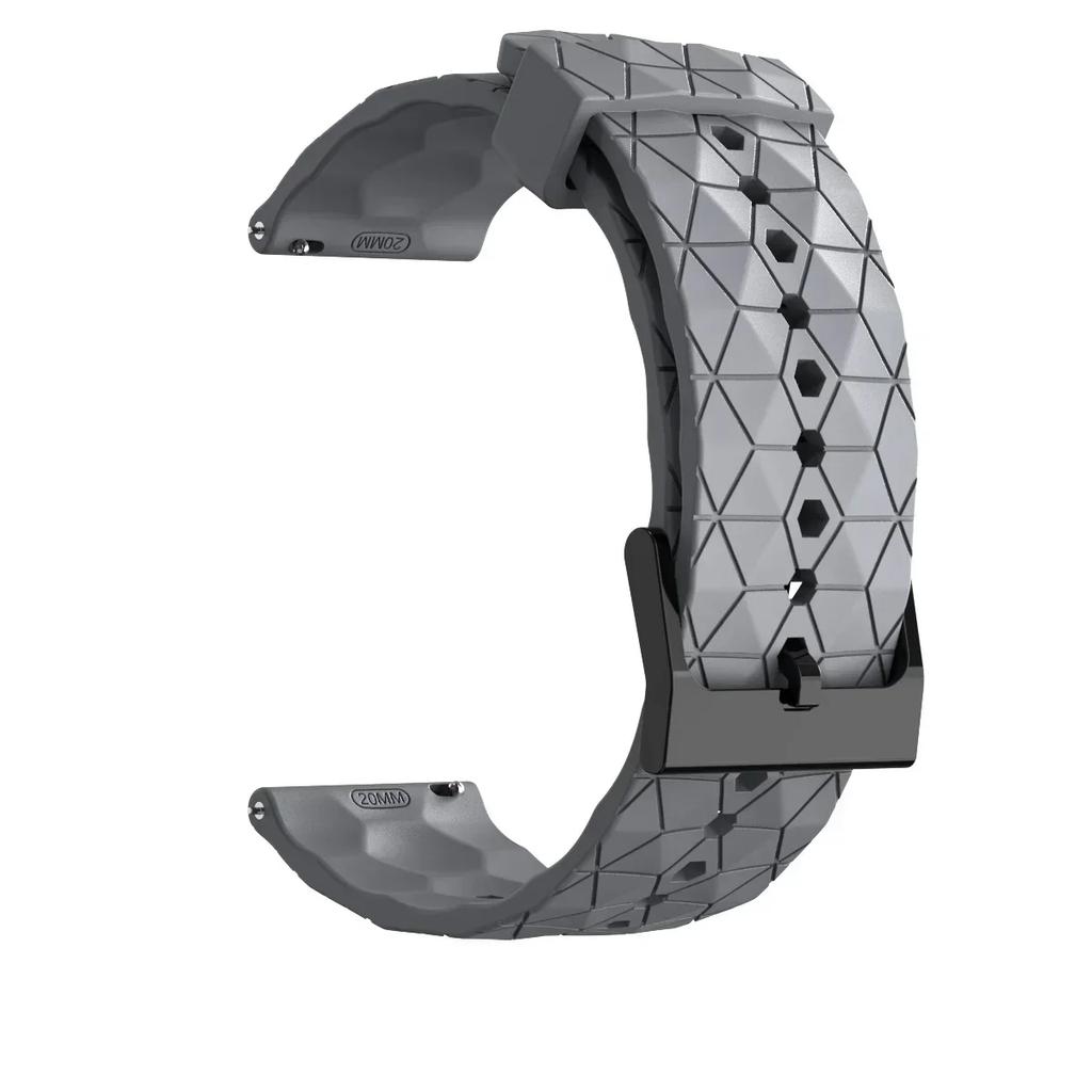 Football Pattern 22mm 20mm Silicone Strap for Garmin Forerunner 55 165 265 965 255 955/Venu 3 2 Band for Garmin Vivomove Trend