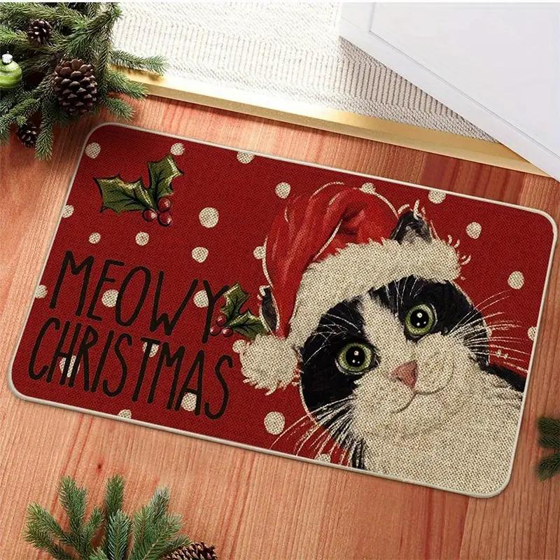Christmas Collection Doormat Durable Non-Slip Entrance Mat Hallway Doormat Bathroom Toilet Rug Home Decor
