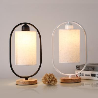2022 Originele 1Pc E27 Nordic Eenvoudige Slaapkamer Nachtkastje Bureaulamp Thuis Houten Base Led Reading Night Light