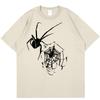 Fashon Korean Oversized Spider Print TShirt Men Hip Hop Streetwear Tees Y2K Clothes Summer Short Sleeve Tshirt Cotton Goth Tops