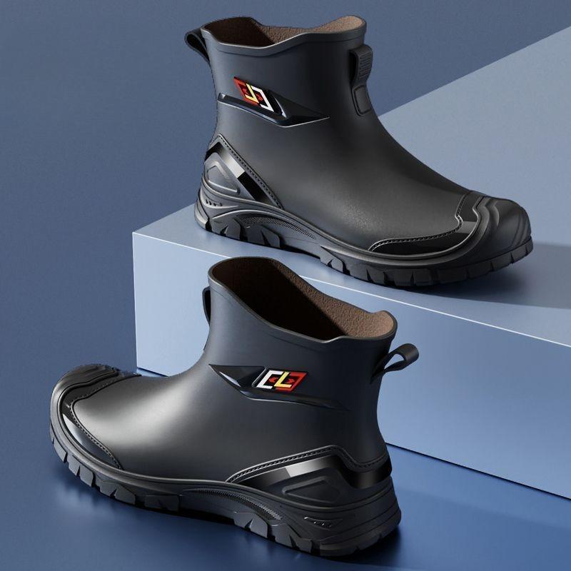 Frühling Herbst Kochen Arbeit Knöchel Herren Gummistiefel Niedriger Absatz Wasserdicht Beständig Angeln Wasser Kunststoff Gummi 2026 Schlamm Herrenschuhe