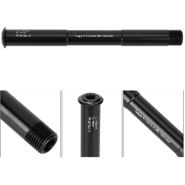 Front Fork Axle, 100 * 15mm/110 * 15mm Aluminium Alloy Front Wheel Axle Quick Release Fork Mount Thru Axle Fork Shaft Boost for RockShox(15X110MM)