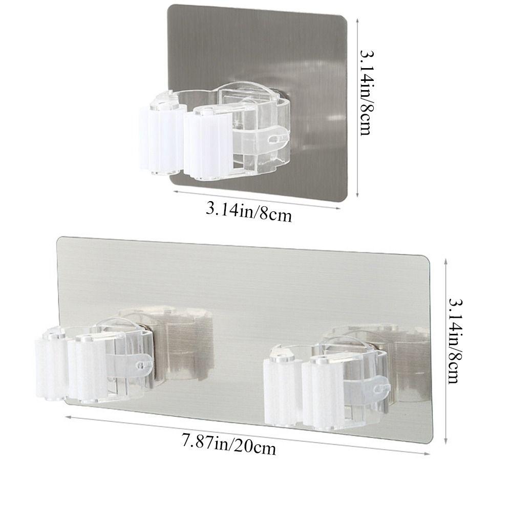 Wall Mounted Kitchen Bathroom Accessories Broom Hanger Mop Clip Mop Organizer Wall Hook
