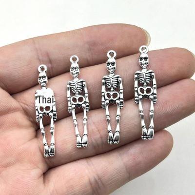 DIY Zinklegierung Totenkopf Anhänger Halloween Skelett Ohrringe Set