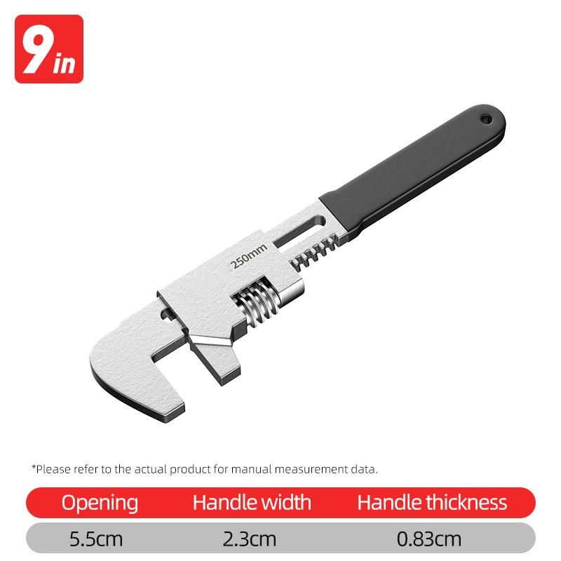 

Универсальный разводной ключ F-типа, стальной многофункциональный ключ для раковины в ванной, бытовой большой гаечный ключ с открытым зевом для ремонта труб в ванной