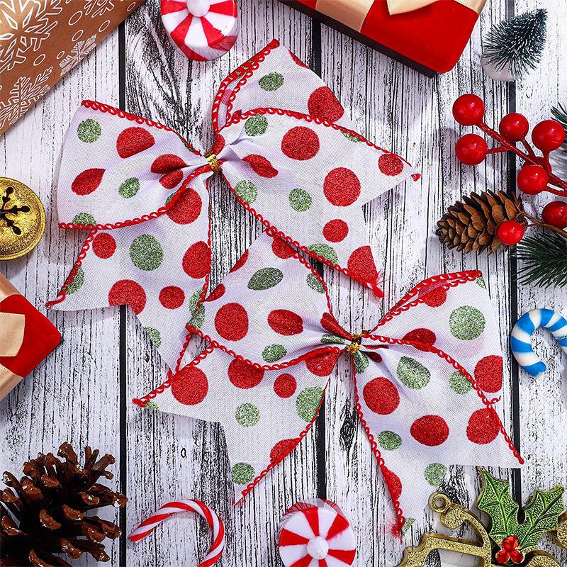 One Roll Christmas Christmas Diy Christmas Tree Decoration Silk Ribbon 6.3Cm Wide
