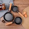 Mini Cast Iron Splash Guard Egg and Dumpling Frying Pan
