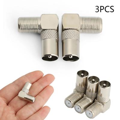 Data Sync Antenna Right Angled Aerial Male Adapter Satellite Coax Connectors F Female To TV Male