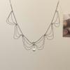 Atmospheric pearl necklace women's explosion light luxury neck chain collarbone chain