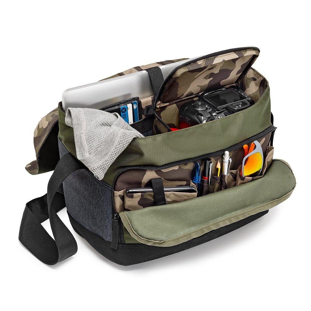 Manfrotto Messenger Bag Street Collection 15L Kann 15-Zoll-PC aufnehmen Wasserabweisendes Material Khaki MB MS-M-IGR