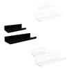 4Pcs Hanging Display Shelves for Books and Records Easy Install Photo Presentation Rack Multipurpose Floating Shelf
