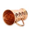 Pure Copper Long Bucket Shaped Hammered Design Moscow Mule Beer Mug Cup, Best for Beer Cocktail Parties, Barware, Volume-450ML, Set of 4