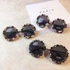 Diamond Crystal Round Sunglasses Women Luxury Designer Big Frames Vintage UV400 Eyewear
