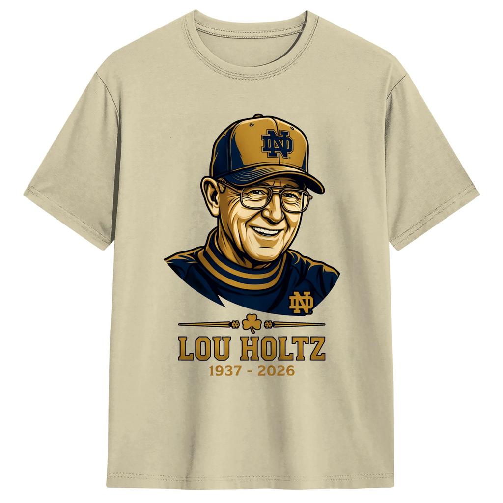 Lou Holtz 19372026 T Shirts Unisexs  100 Cotton Leisure TShirts Crewneck  Tees Short Sleeve Tops Plus Size