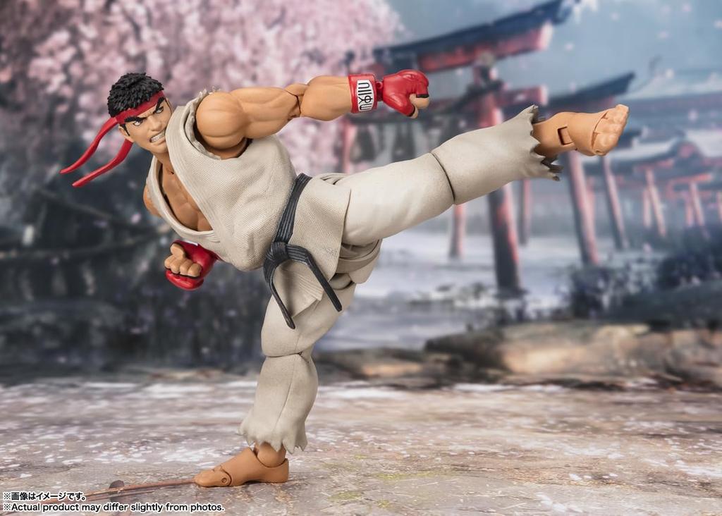 TAMASHII NATIONS Street Fighter Ryu 150 mm malt bevegelig figur SHFiguarts -Antrekk 2- Ca.. PVC og ABS