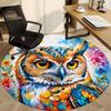 1pc Owl Flowers Office Round Area Rug, Indoor Mat Suitable ForOffice, Under Office Chairs Bedroom Living Room Home Decor, Room Deco,  n70
