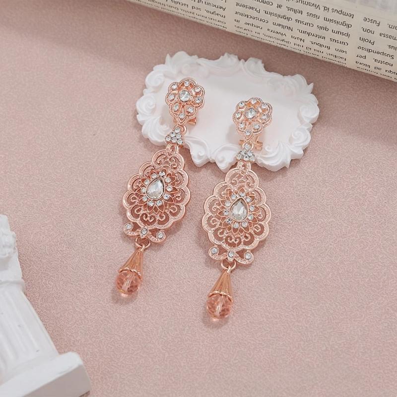 Drop Earrings for Women Classic Multi-Color Rhinestones Fadeproof for Formal Dinner Anniversary Gift for Wife