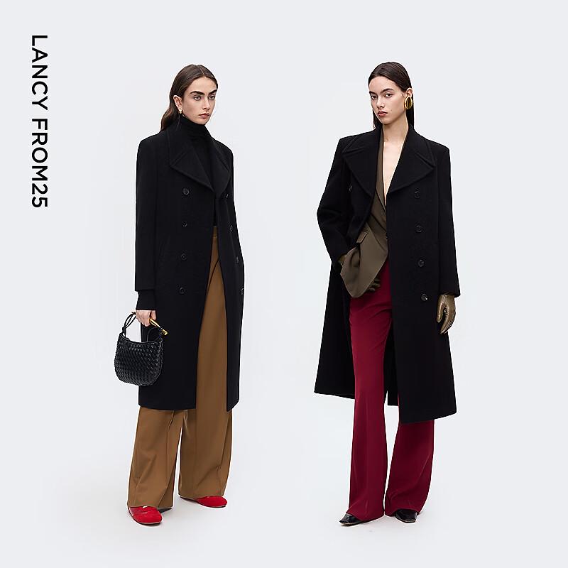 Langzi Pure Wool Retro Elegant Tweed Overcoat