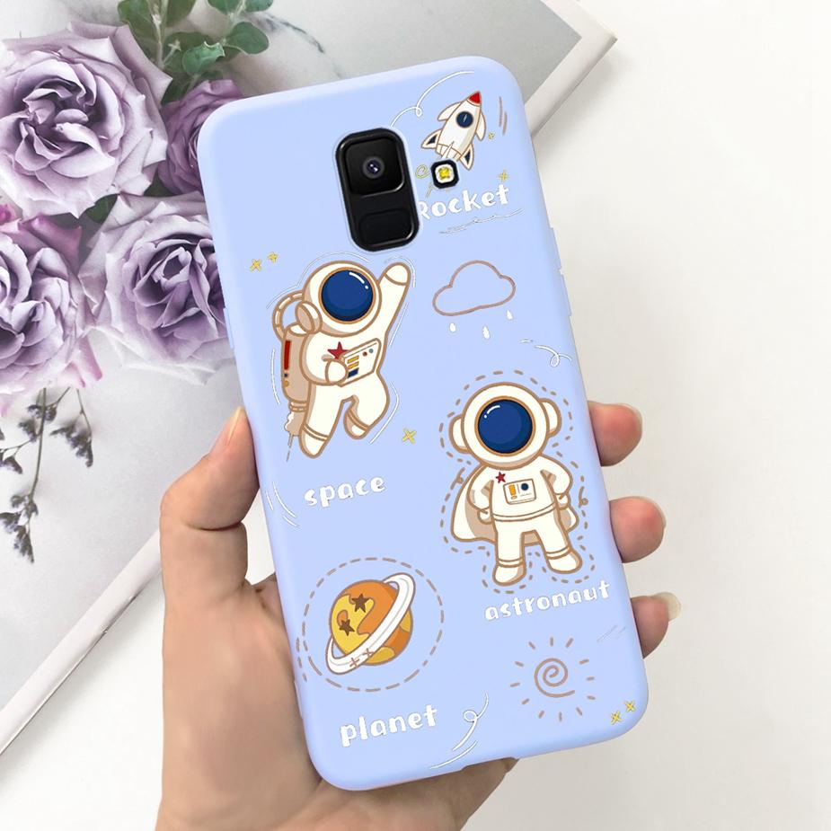 For Samsung Galaxy A6 Plus 2018 Case SM-A605F Cute Dinosaur Cartoon Cover Soft TPU Phone Case For Samsung A6 2018 A600F A6+ Bags