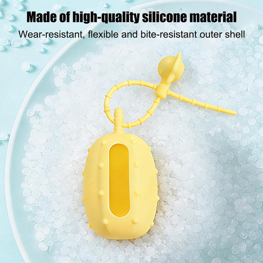 Dog Poop Bag Dispenser Silicone Cactus Potty Carrier Dog Bag Dispenser Built-in LED Light For Walking Backyard Trail Outdoor