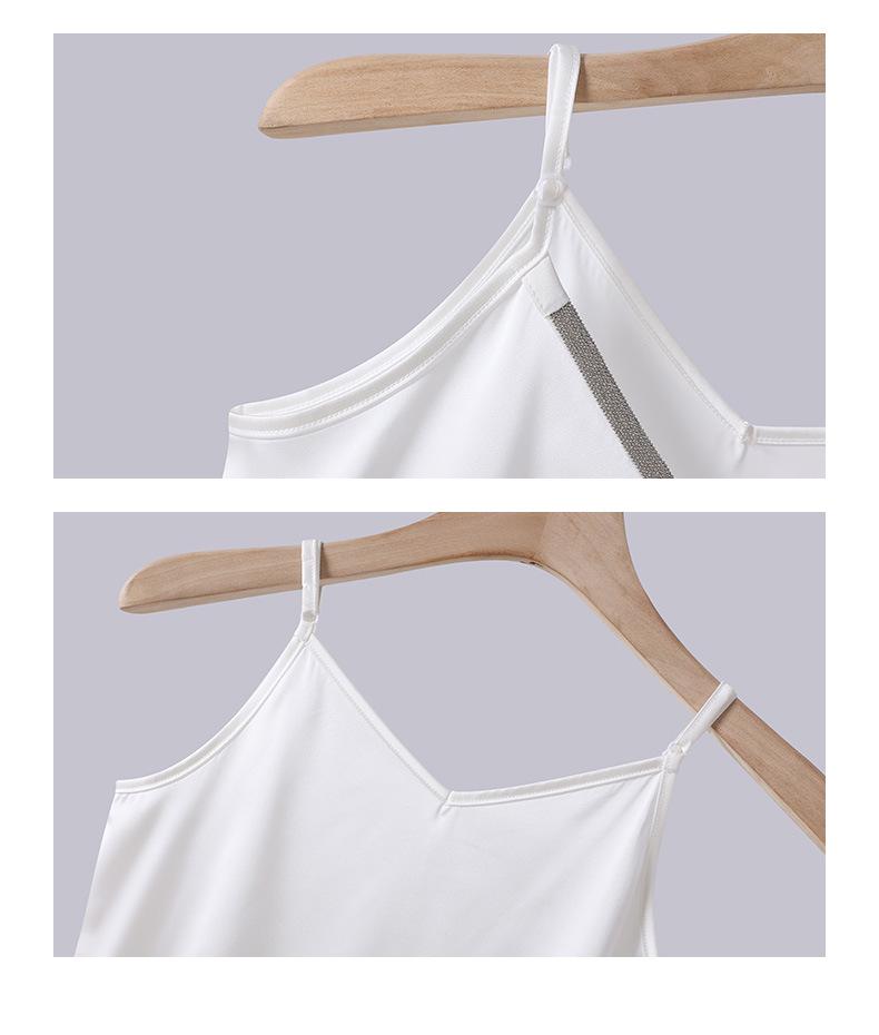 2026 Spring Elastic Faux Silk Open Back Camisole Vest for Women