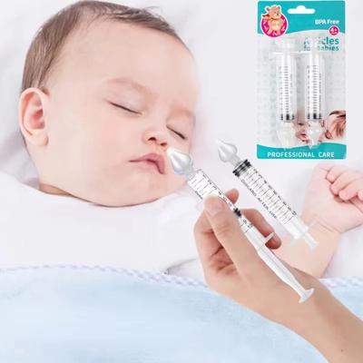 2Pcs Baby Nose Cleaner Rhinitis Nasal Washer Needle Tube Baby Nasal Aspirator Cleaner Syringe Baby Nose Washing for Children