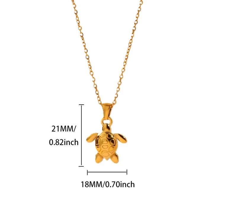 Collar con colgante de concha y estrella de mar de acero inoxidable - Estilo Vacaciones en el Océano