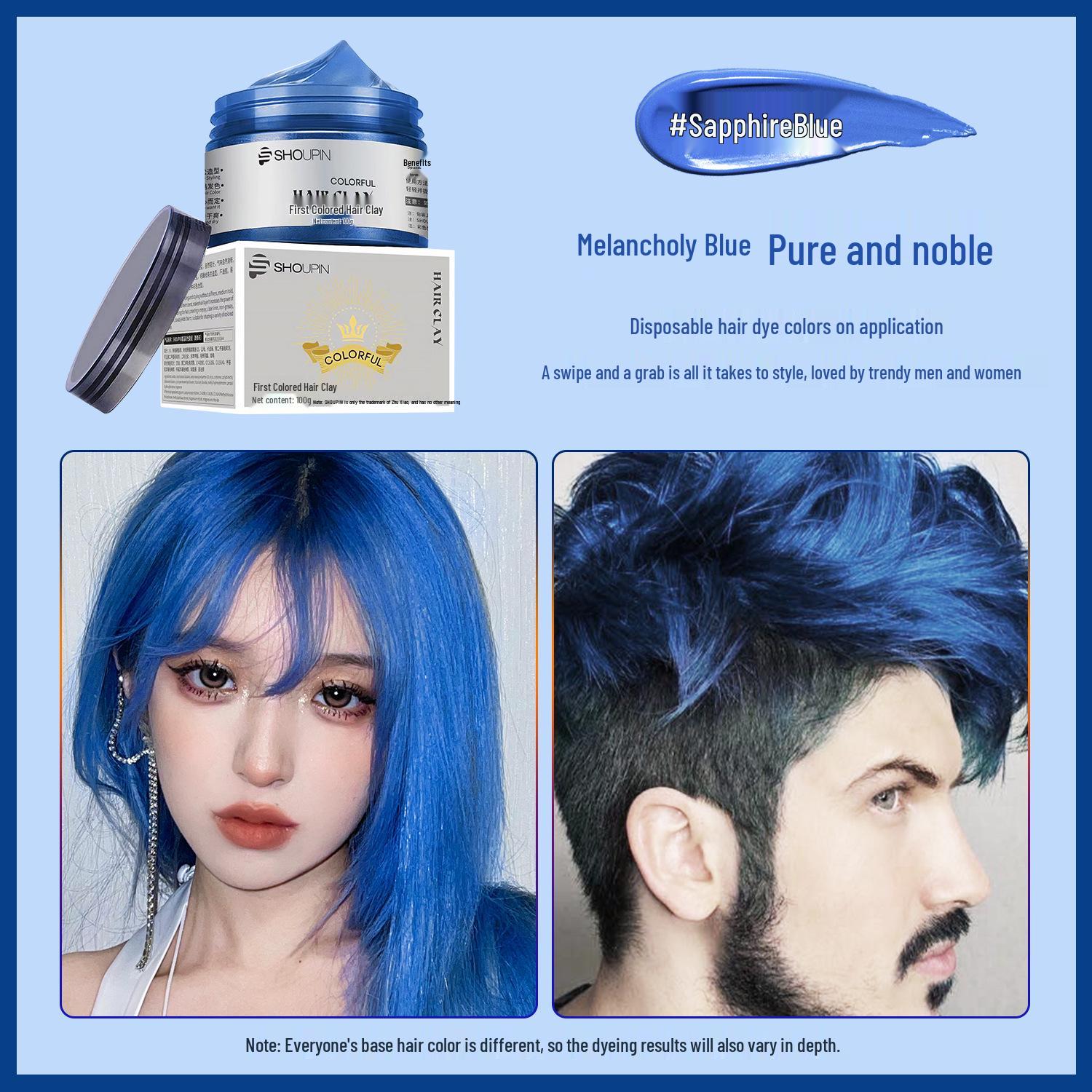 

Віск для сивого волосся бабусі: Стійка, одноразова фарбувальна глина для волосся та стайлінг-гель