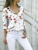 Elegant French Retro Print Long Sleeve Lapel Shirt for Spring/Summer