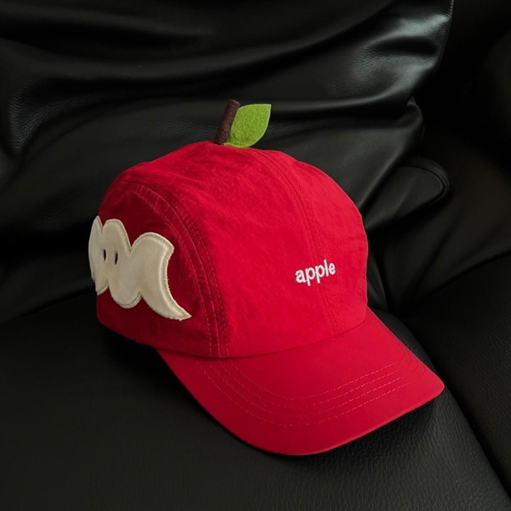 Cotton Embroidered Letter Hat Peaked Creative Fruits Cap Simple Fruits Baseball Cap  Girl