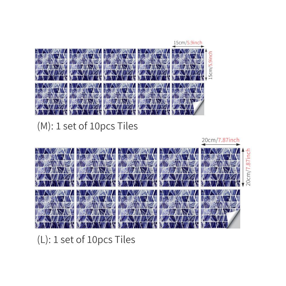 The Same Wall Sticker 3D Imitation Epoxy Mosaic Wallpaper Self-Adhesive Kitchen Bathroom Waterproof And Anti-Fouling Wall Decoration