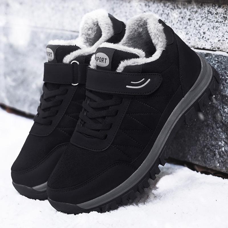 Women's & Men's Winter Walking Shoes MX1666 - Warm, Velvet-Lined, Large Size, High Top, for Middle-Aged & Elderly